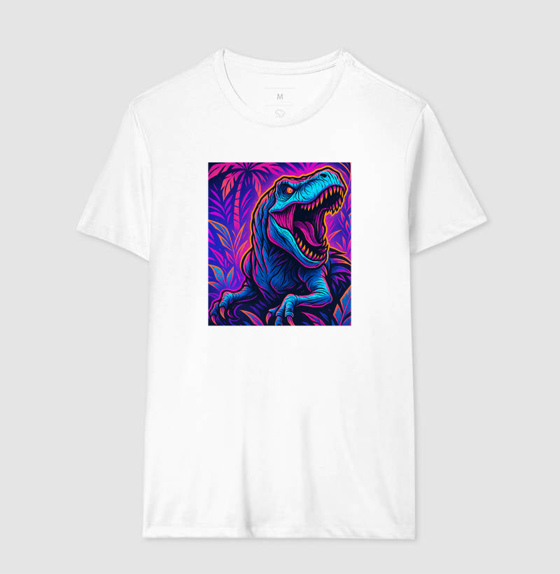 T-Rex Neon na Selva Tropical