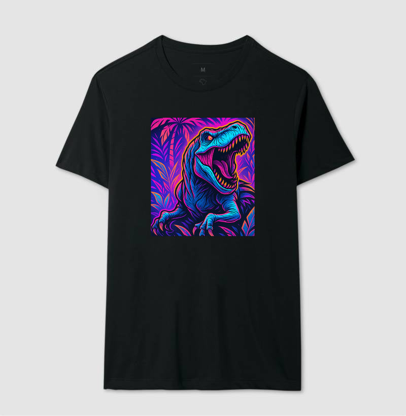 T-Rex Neon na Selva Tropical