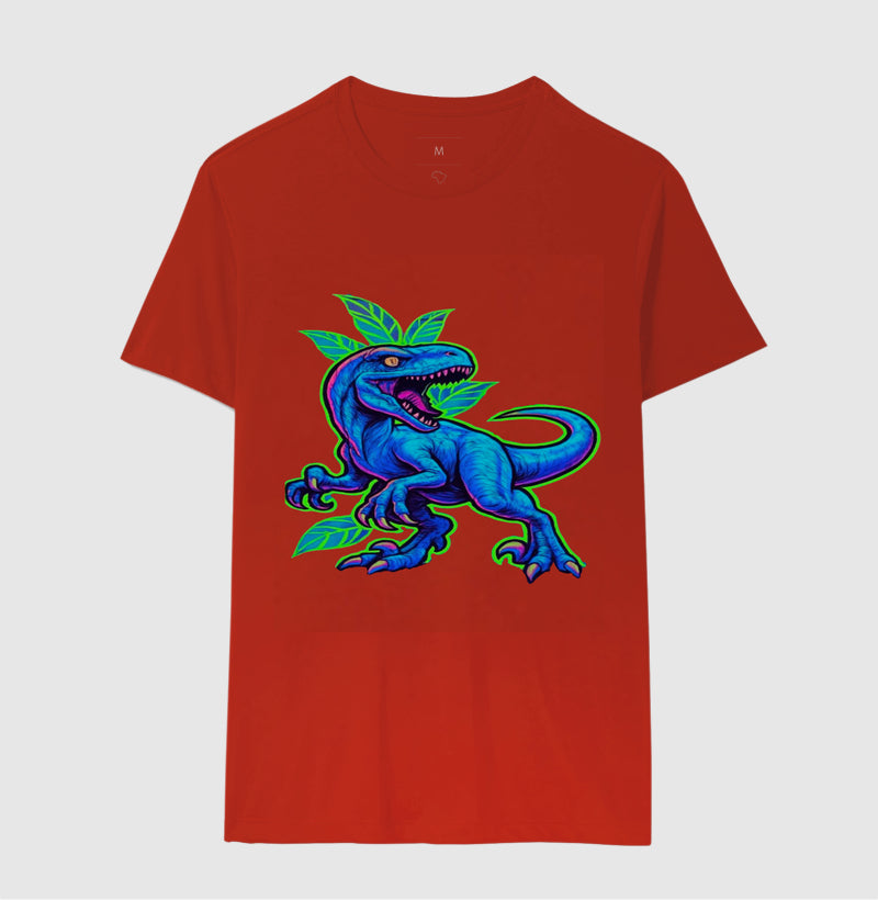 Velociraptor Neon no Muro de Grafite