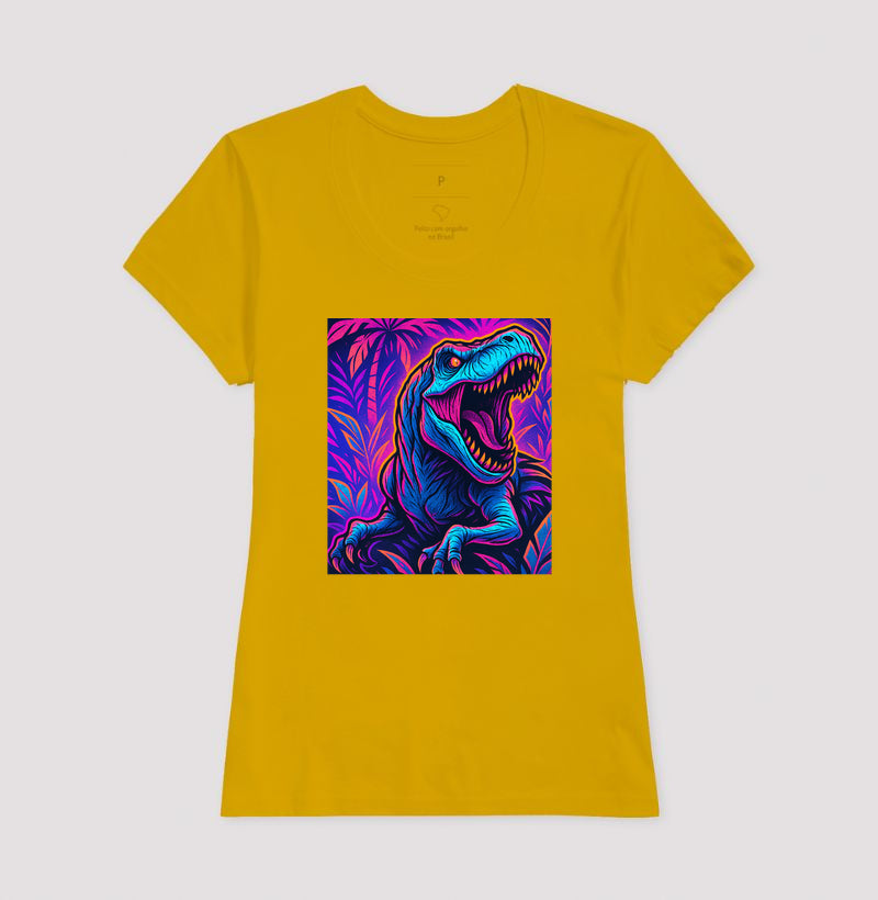 T-Rex Neon na Selva Tropical