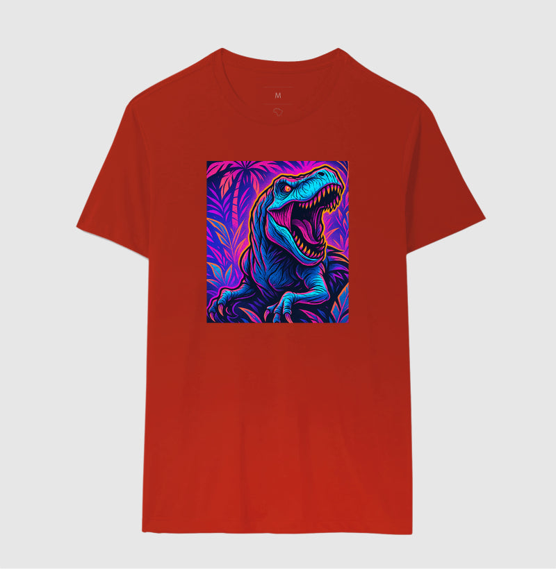 T-Rex Neon na Selva Tropical