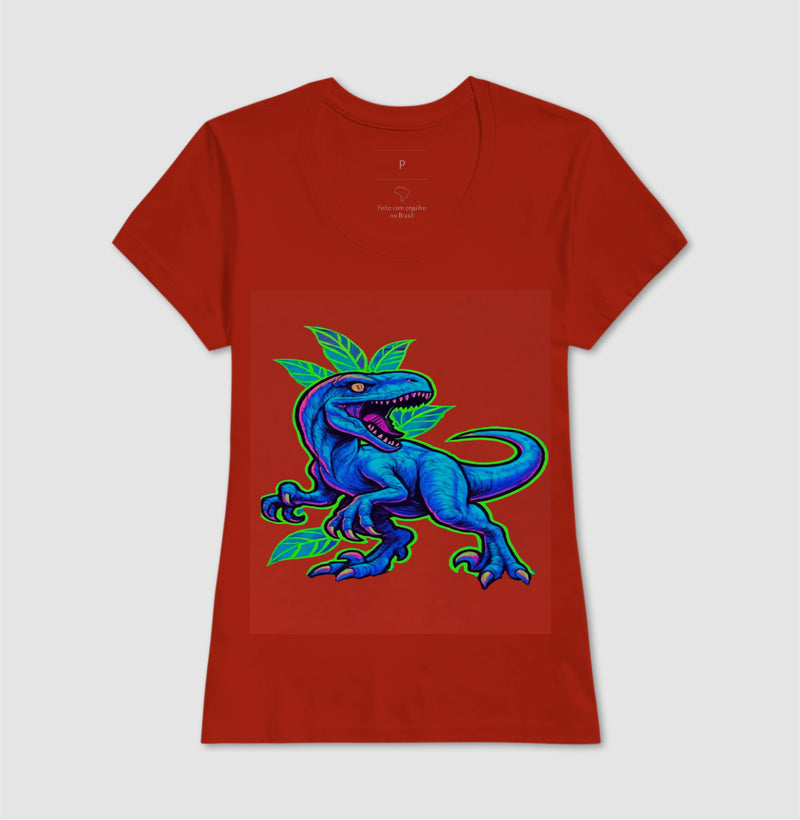 Velociraptor Neon no Muro de Grafite