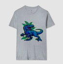 Velociraptor Neon no Muro de Grafite