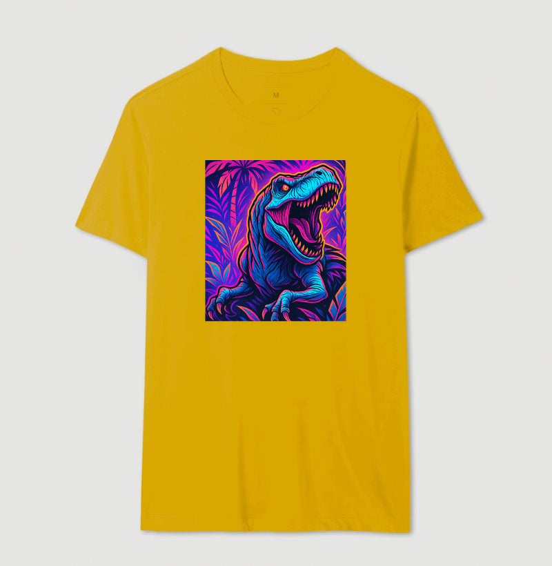 T-Rex Neon na Selva Tropical
