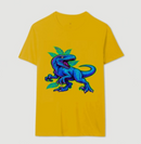 Velociraptor Neon no Muro de Grafite