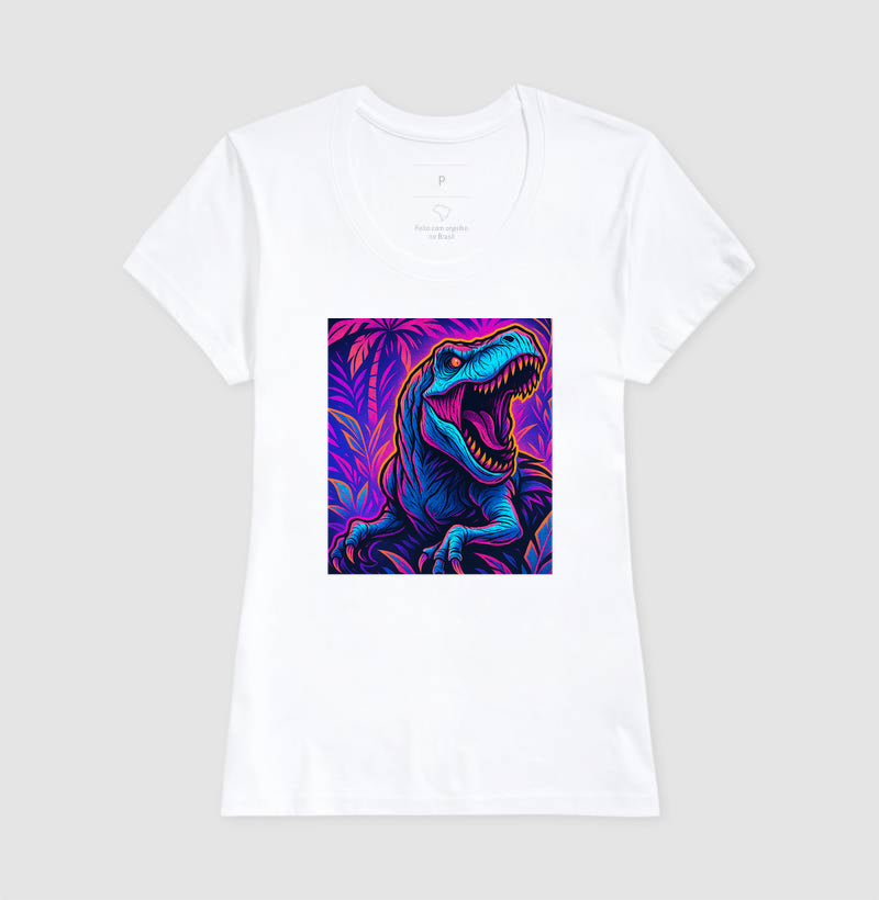 T-Rex Neon na Selva Tropical
