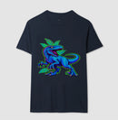 Velociraptor Neon no Muro de Grafite