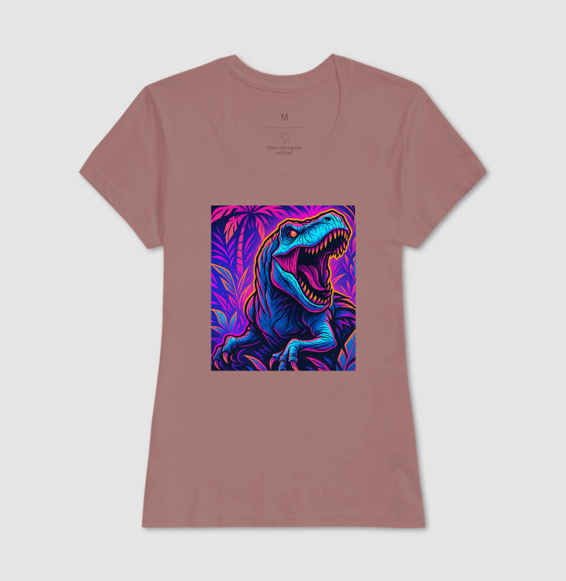 T-Rex Neon na Selva Tropical
